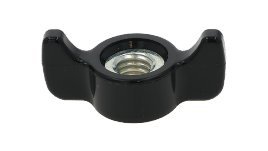 黒色 ABS樹脂 カンツーノナット (ねじ部鉄)(大丸鋲螺製作所)